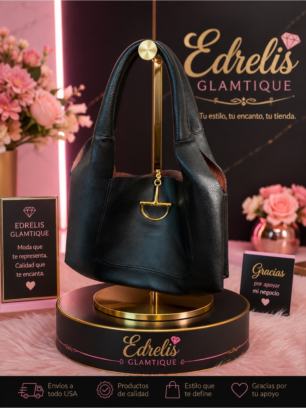 Black Leather bag good quality